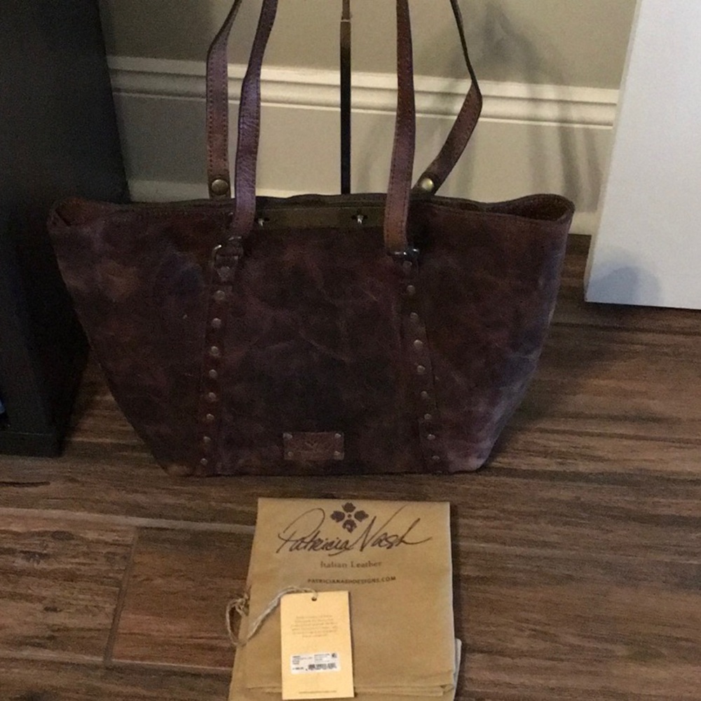 Patricia Nash Brown Distressed Leather Tote Bag
